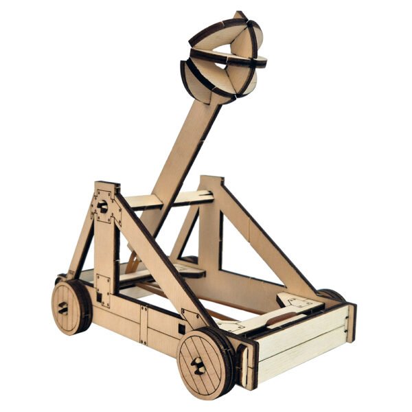 Plywood Catapult from behind Wooden Catapult from behind